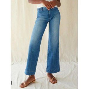 AMO Audrey Wide Leg High Rise Jeans Women's Sz 26 Starlight Blue